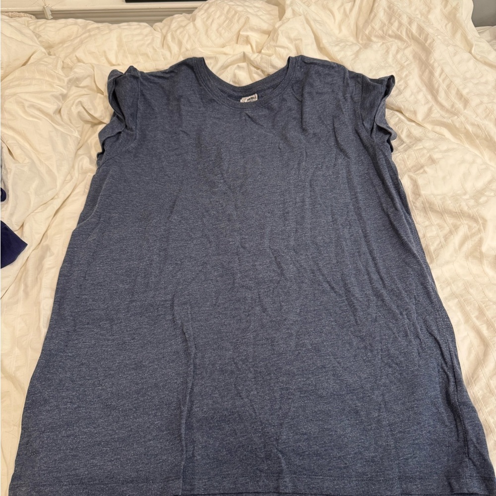 H&M Blue Sleeveless Mini Muscle Dress